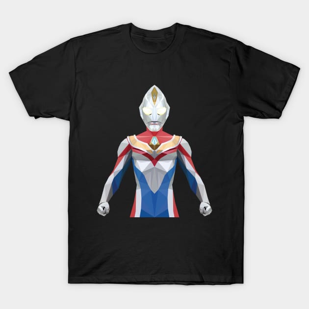 Ultraman Dyna (Low Poly Style) T-Shirt by The Toku Verse